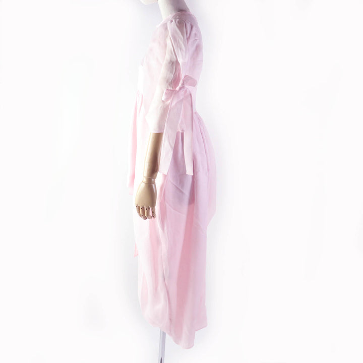 【ドンドン見直し】未使用品★セシリーバンセン 定価198000円 DELANY DRESS パフスリーブ リボンデザイン ワンピース LIGHT PINK UK6