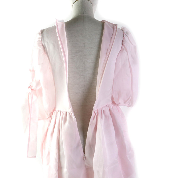 【ドンドン見直し】未使用品★セシリーバンセン 定価198000円 DELANY DRESS パフスリーブ リボンデザイン ワンピース LIGHT PINK UK6