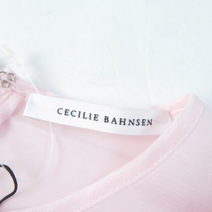 【ドンドン見直し】未使用品★セシリーバンセン 定価198000円 DELANY DRESS パフスリーブ リボンデザイン ワンピース LIGHT PINK UK6