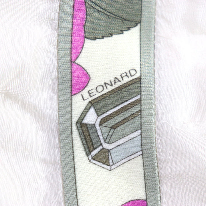 【ドンドン見直し】美品▼LEONARD レオナール ロゴ総柄 ロゴ入りゴールドボタン ブルゾン ジャケット 9 日本製 正規品 レディース