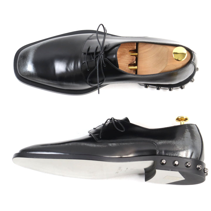 【ドンドン見直し】未使用品○ジミーチュウ 定価125400円 192STEFAN.WBM STEFAN レザー スタッズ付き レザーシューズ 41 保存袋付 伊製