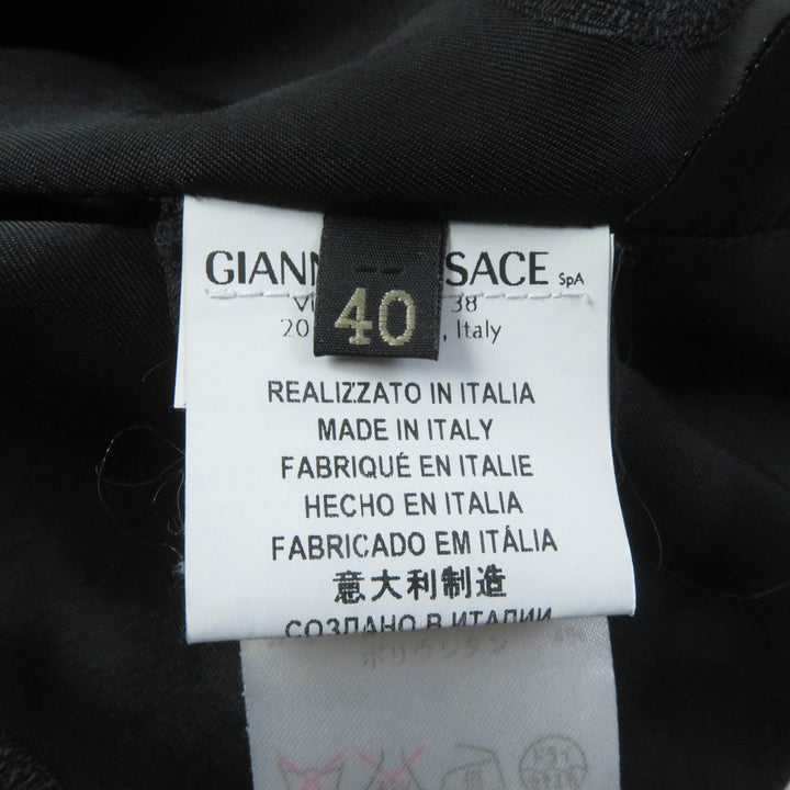 【ドンドン見直し】美品★VERSACE ヴェルサーチ メデューサトップ バックジップ 膝丈 半袖 ワンピース 40 伊製 正規品 レディース