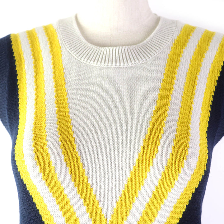 【ドンドン見直し】極美品☆BARRIE バリー Knit Dress カシミヤ100％ 膝丈 ノースリーブ ニット ワンピース XS 正規品 レディース