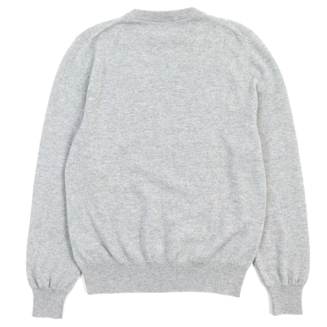 極美品△ディオールオム 23AW 343M640AT721 カシミヤ100％ CDインターレース 長袖 ニット セーター Fパール付き グレー S 正規品 メンズ