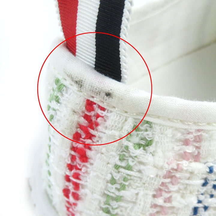 【ドンドン見直し】美品△THOM BROWNE トムブラウン ツイード レースアップ ローカットスニーカー 8 スペイン製 メンズ