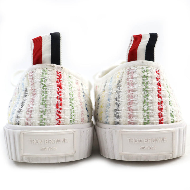 【ドンドン見直し】美品△THOM BROWNE トムブラウン ツイード レースアップ ローカットスニーカー 8 スペイン製 メンズ