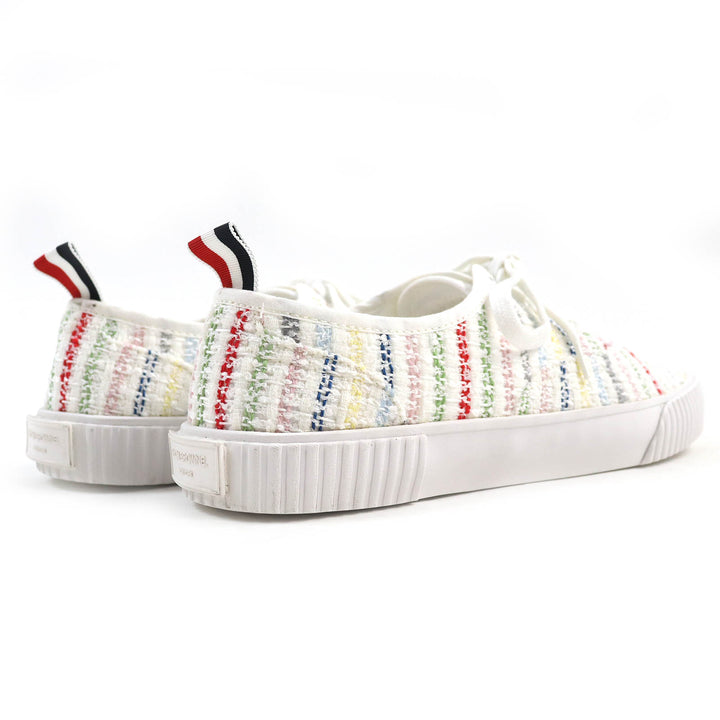 【ドンドン見直し】美品△THOM BROWNE トムブラウン ツイード レースアップ ローカットスニーカー 8 スペイン製 メンズ