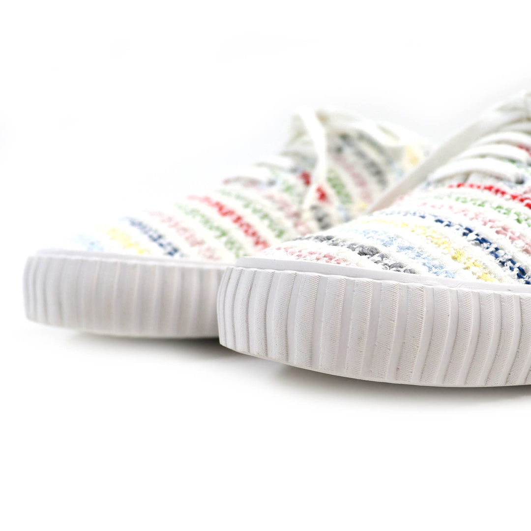 【ドンドン見直し】美品△THOM BROWNE トムブラウン ツイード レースアップ ローカットスニーカー 8 スペイン製 メンズ