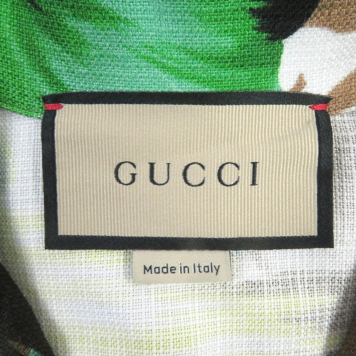 【ドンドン見直し】極美品□GUCCI グッチ 22AW 694123 LOVE PARADE バックプリント 半袖 アロハシャツ 44 伊製 正規品