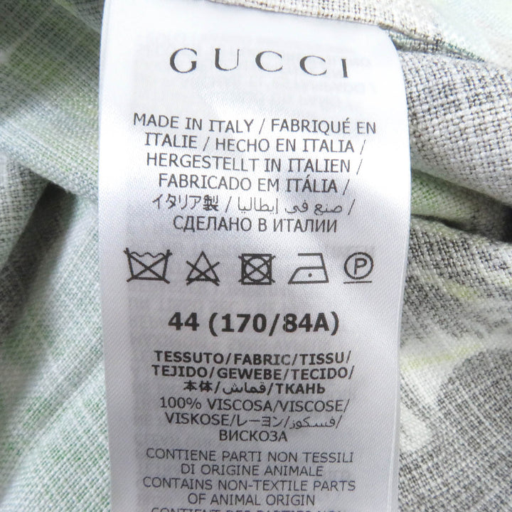 【ドンドン見直し】極美品□GUCCI グッチ 22AW 694123 LOVE PARADE バックプリント 半袖 アロハシャツ 44 伊製 正規品