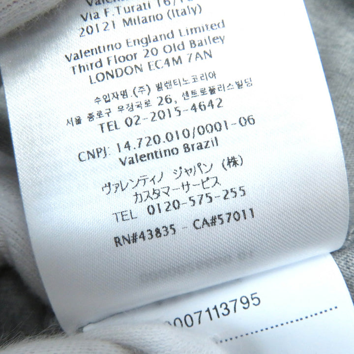 【ドンドン見直し】極美品△ヴァレンティノ 1V3MG02D8R9 ロックスタッズ・ビジュー付 ロゴプリント 半袖Ｔシャツ L 正規品