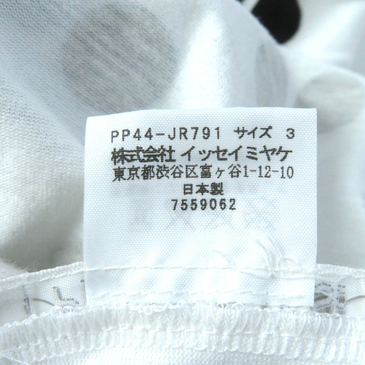 【ドンドン見直し】未使用品★プリーツプリーズ イッセイミヤケ コットン100％ ドット柄 クルーネック 半袖Ｔシャツ 3 日本製 正規品