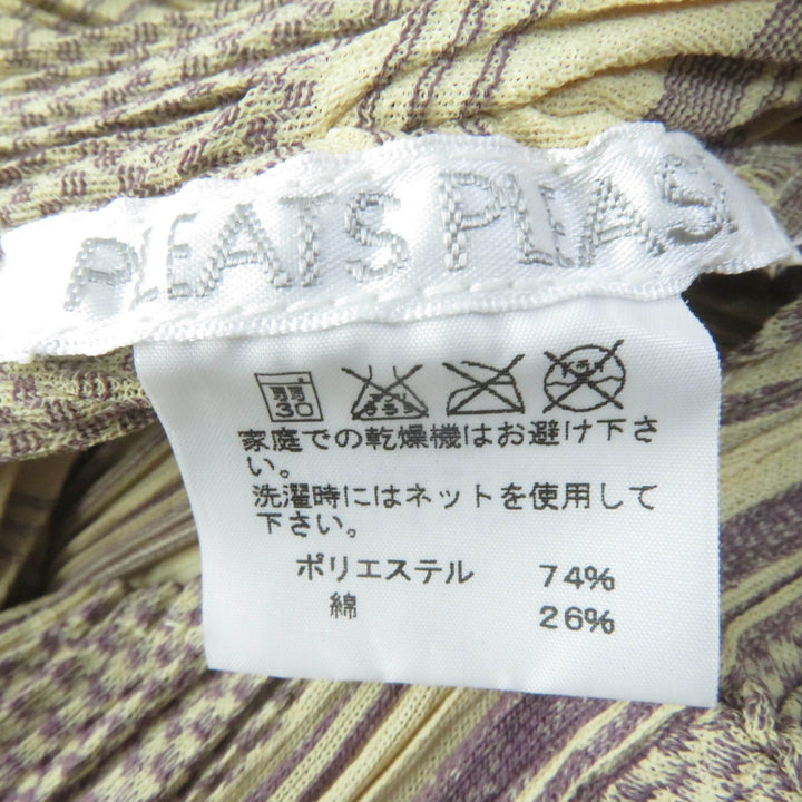 【ドンドン見直し】極美品☆プリーツプリーズ イッセイミヤケ PP11-JT568 総柄 ノースリーブ チュニック ワンピース 3 正規品