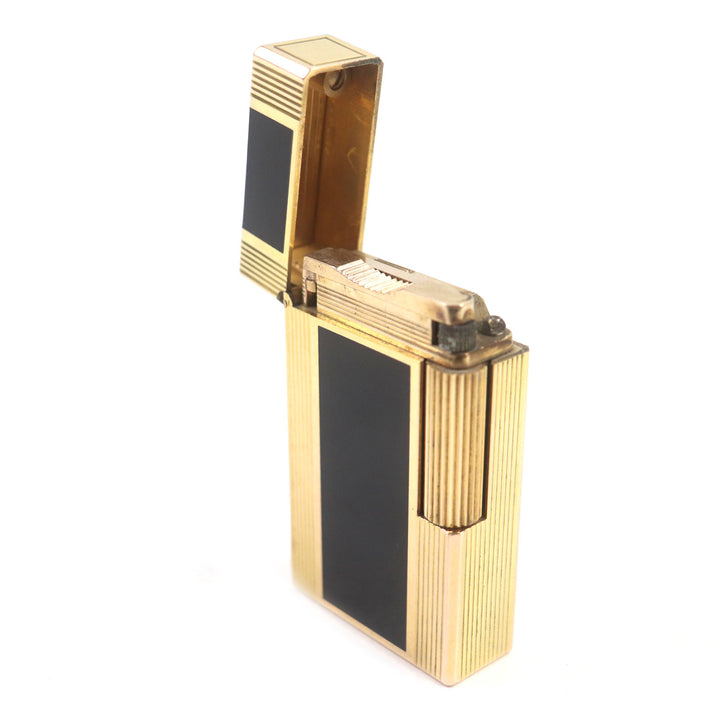 【ドンドン見直し】外装美品▼Dupont デュポン ライン1 ロング ラッカー スクエア ストライプ ローラー式 ガス ライター 着火不可