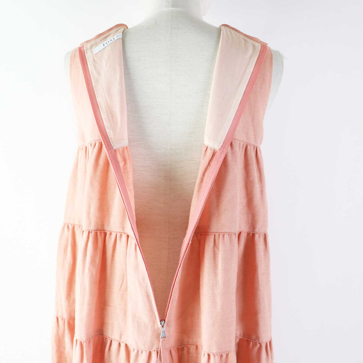 【ドンドン見直し】未使用品◎フォクシー 定価176000円 22年製 42828 Ｄress Eze ノースリーブ ティアード ワンピース 38 日本製 正規品