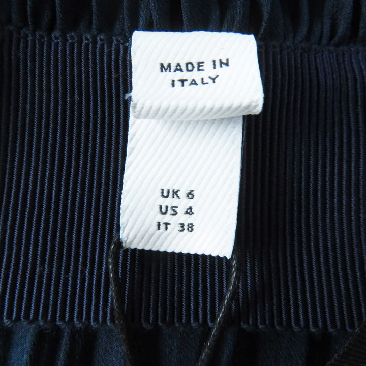 【ドンドン見直し】未使用品◎BURBERRY バーバリー 8038788 シルク使い プリーツ キャミワンピース ネイビー 38 伊製 正規品 レディース