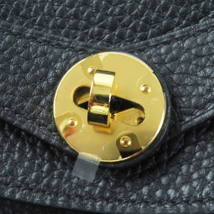 極美品◎HERMES エルメス リンディ 30 ゴールド金具 トリヨンクレマンス ショルダーバッグ ブラック B刻印 保存袋付き 仏製 レディース