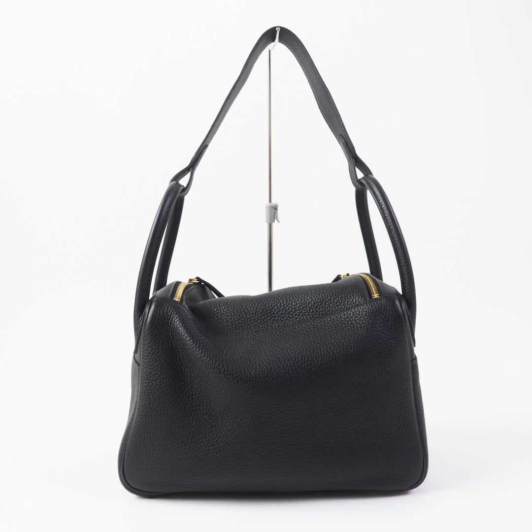 極美品◎HERMES エルメス リンディ 30 ゴールド金具 トリヨンクレマンス ショルダーバッグ ブラック B刻印 保存袋付き 仏製 レディース