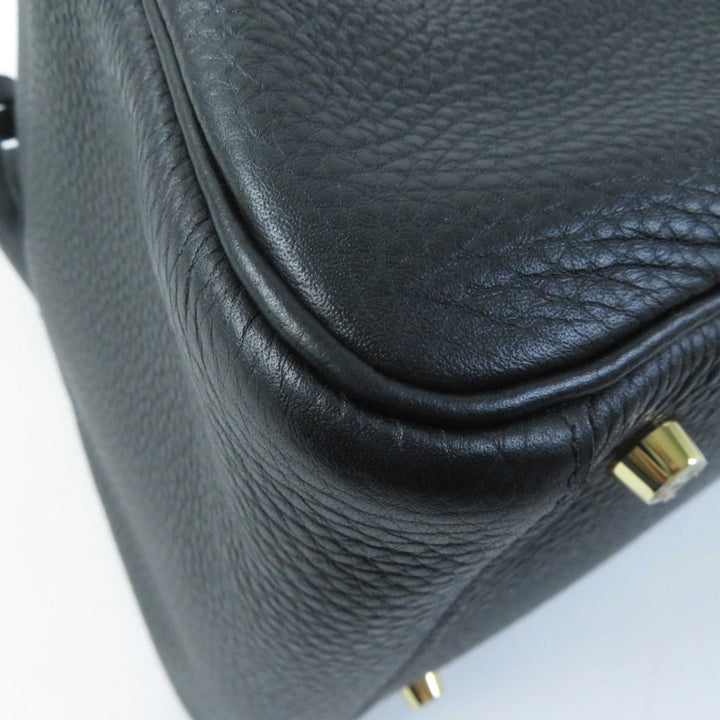 極美品◎HERMES エルメス リンディ 30 ゴールド金具 トリヨンクレマンス ショルダーバッグ ブラック B刻印 保存袋付き 仏製 レディース