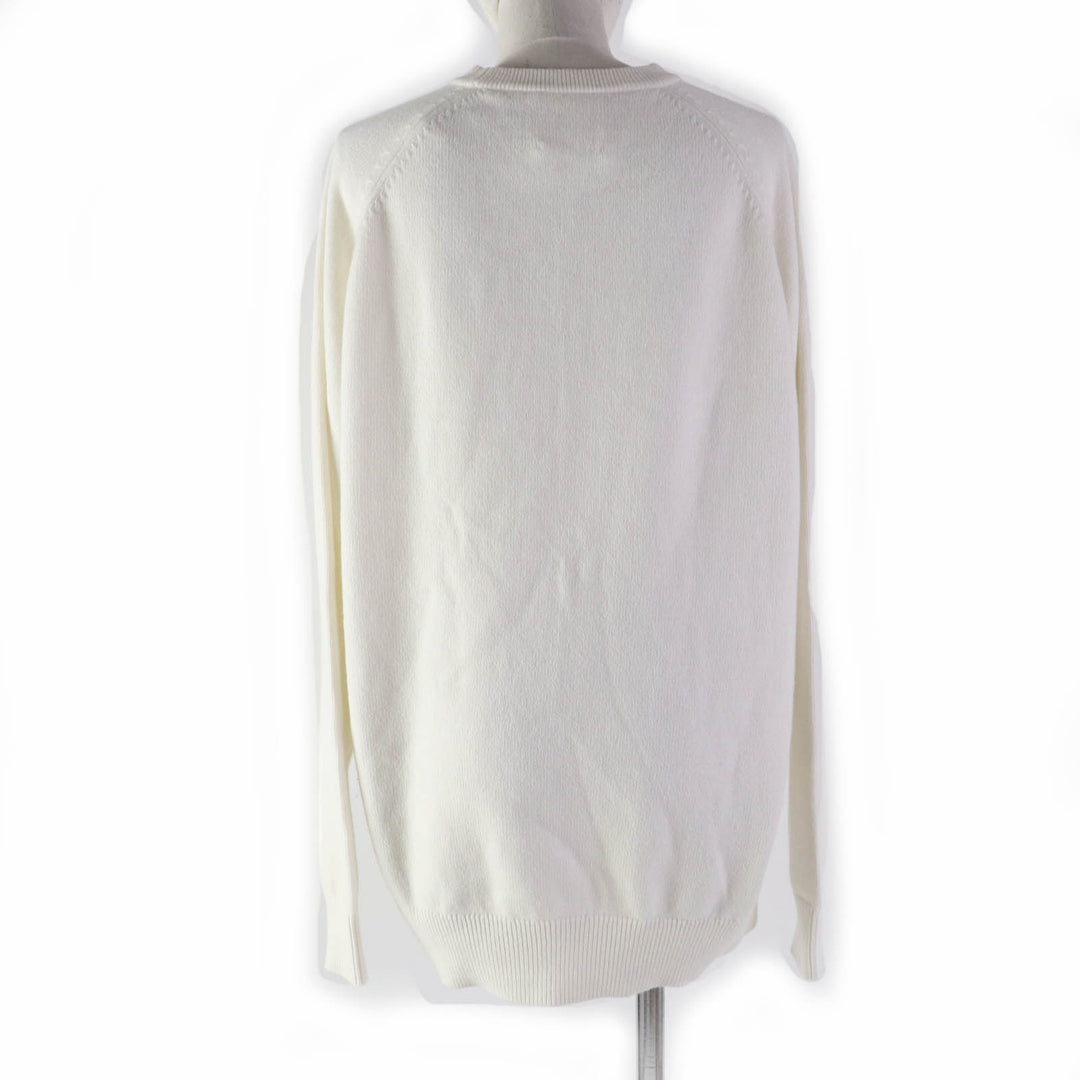 極美品☆GIVENCHY ジバンシィ 定価254100円 23AW BW908N4ZEQ カシミヤ100％ 4G ロゴ 長袖 ニット アイボリー M 正規品 レディース