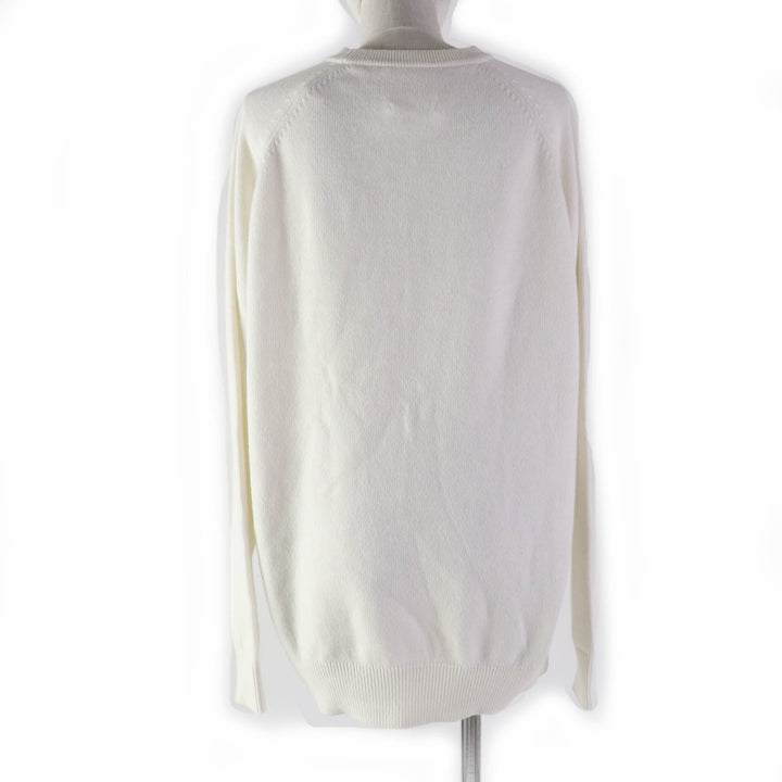 極美品☆GIVENCHY ジバンシィ 定価254100円 23AW BW908N4ZEQ カシミヤ100％ 4G ロゴ 長袖 ニット アイボリー M 正規品 レディース