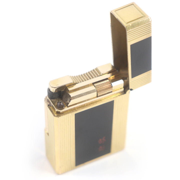 【ドンドン見直し】外装良品□Dupont デュポン ライン1 都彭 ショート ストライプ ラッカー スクエア ライター 仏製 着火不可