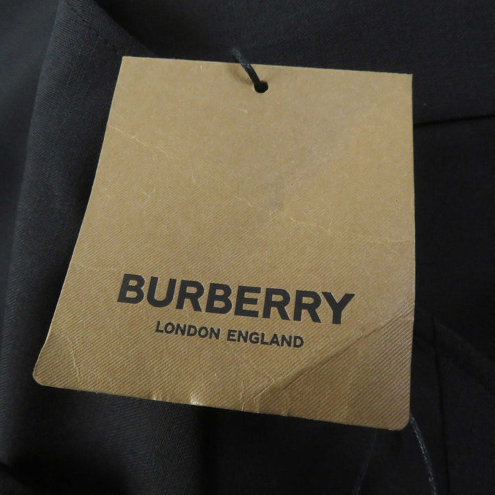 未使用品◎BURBERRY バーバリー 8046842 モヘア ヴァージンウール デザイン ZIP スカート ブラック 34 イタリア製 レディース