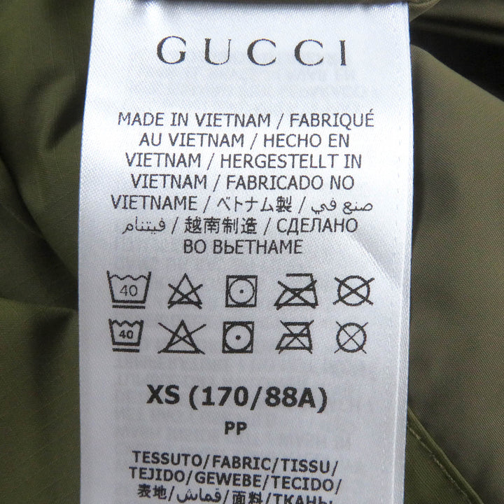 未使用品□GUCCI グッチ THE NORTH FACE 21SS 648874 ロゴパッチ フーデッド アノラックパーカー レインコート カーキ XS 正規品 メンズ
