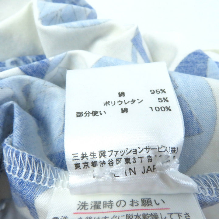 【ドンドン見直し】極美品★LEONARD SPORT レオナールスポーツ ロゴボタン付 花柄 半袖 シャツワンピース 40 日本製 正規品
