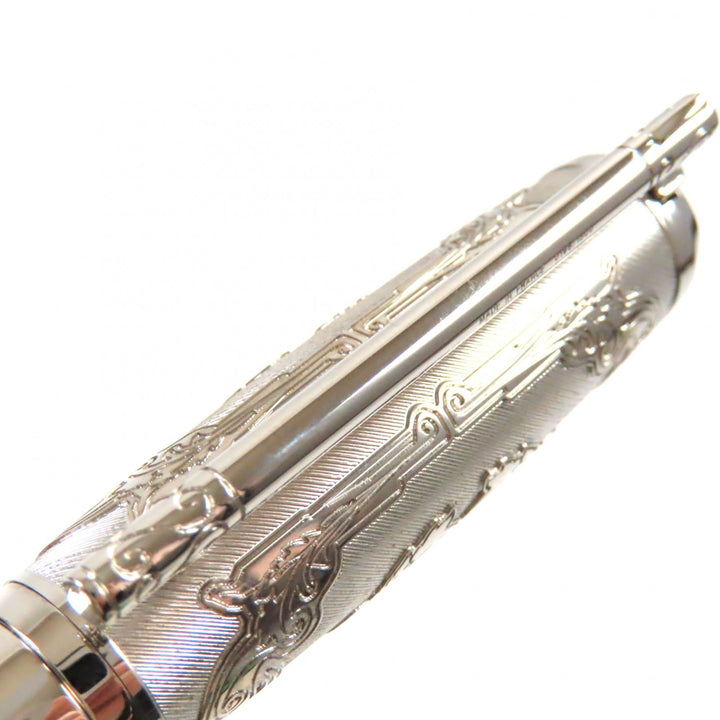 【ドンドン見直し】未使用品▼Dupont デュポン ワイルドウェスト ペン先14K Mニブ 198/1500 万年筆 ブラック シルバー ケース付 仏製