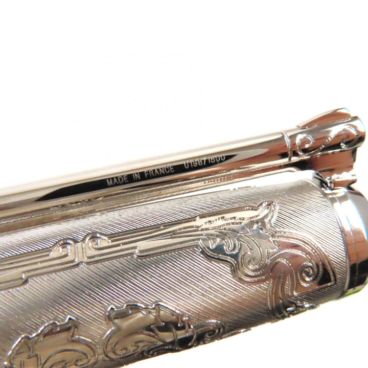 【ドンドン見直し】未使用品▼Dupont デュポン ワイルドウェスト ペン先14K Mニブ 198/1500 万年筆 ブラック シルバー ケース付 仏製