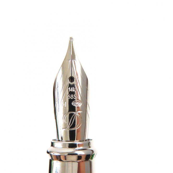 【ドンドン見直し】未使用品▼Dupont デュポン ワイルドウェスト ペン先14K Mニブ 198/1500 万年筆 ブラック シルバー ケース付 仏製