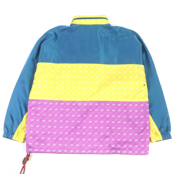 未使用品□GUCCI グッチ adidas 22AW 691429 トレフォイル 総柄 アノラックパーカー ブルゾン マルチカラー 52 伊製 正規品 メンズ