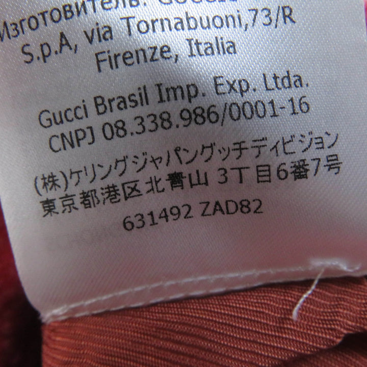 【ドンドン見直し】極美品☆GUCCI グッチ 631492 単色 ツイードスカート 台形スカート ミニスカート ピンク 36 伊製 正規品 レディース