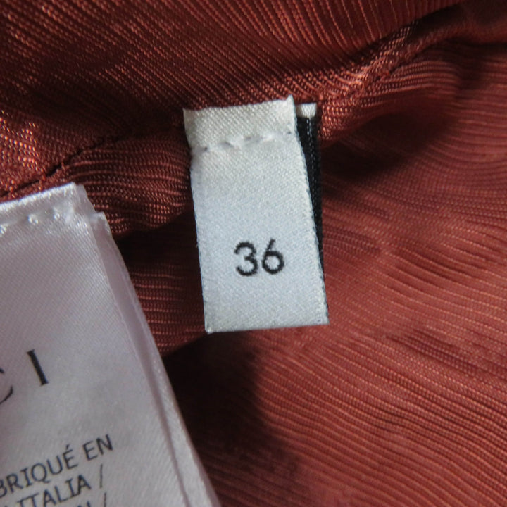 【ドンドン見直し】極美品☆GUCCI グッチ 631492 単色 ツイードスカート 台形スカート ミニスカート ピンク 36 伊製 正規品 レディース