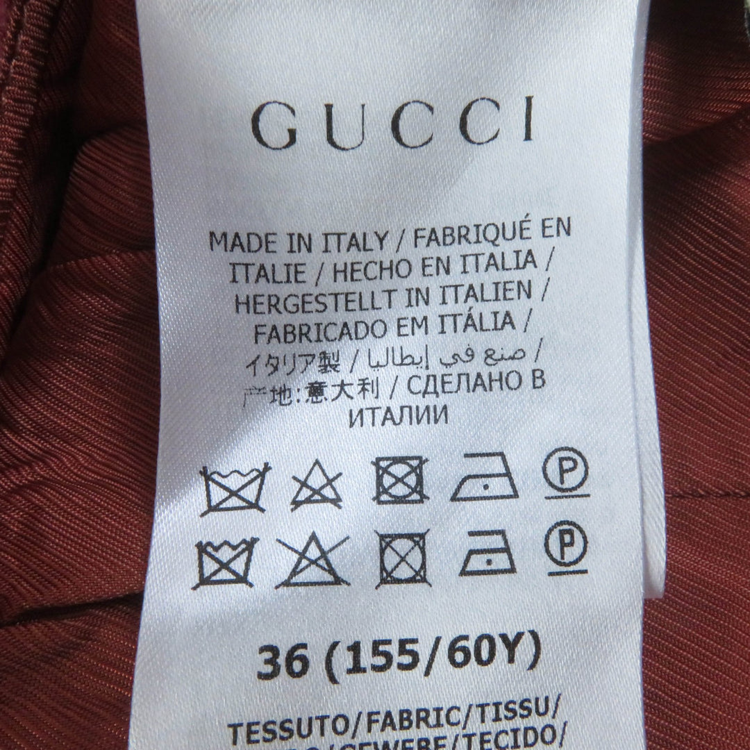 【ドンドン見直し】極美品☆GUCCI グッチ 631492 単色 ツイードスカート 台形スカート ミニスカート ピンク 36 伊製 正規品 レディース