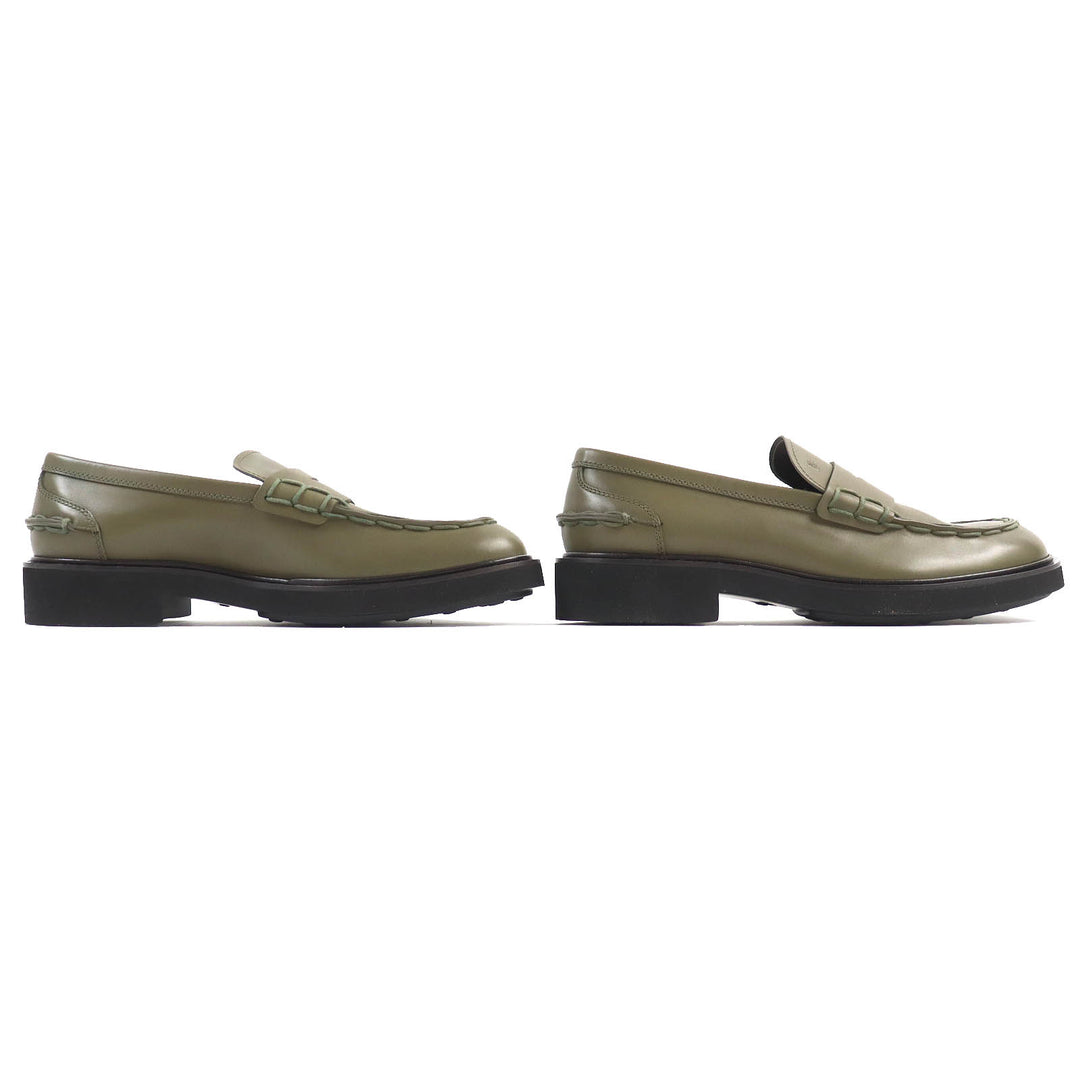 【ドンドン見直し】未使用品△TOD’S トッズ MOCASSINO EXTRALIGHT 92C レザー ロゴ型押し モカシン ローファー 10 袋付き 伊製 メンズ