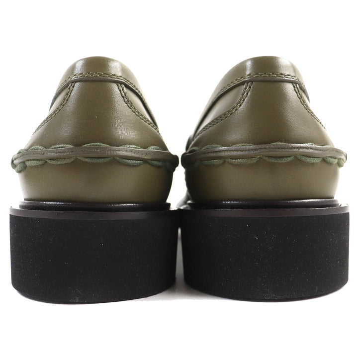 【ドンドン見直し】未使用品△TOD’S トッズ MOCASSINO EXTRALIGHT 92C レザー ロゴ型押し モカシン ローファー 10 袋付き 伊製 メンズ