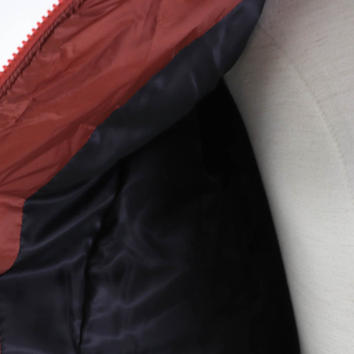 美品☆SNOWMAN NEW YORK スノーマン ニューヨーク TART ロゴワッペン・フェイクファー・フード付 ダウンジャケット オレンジ M 正規品