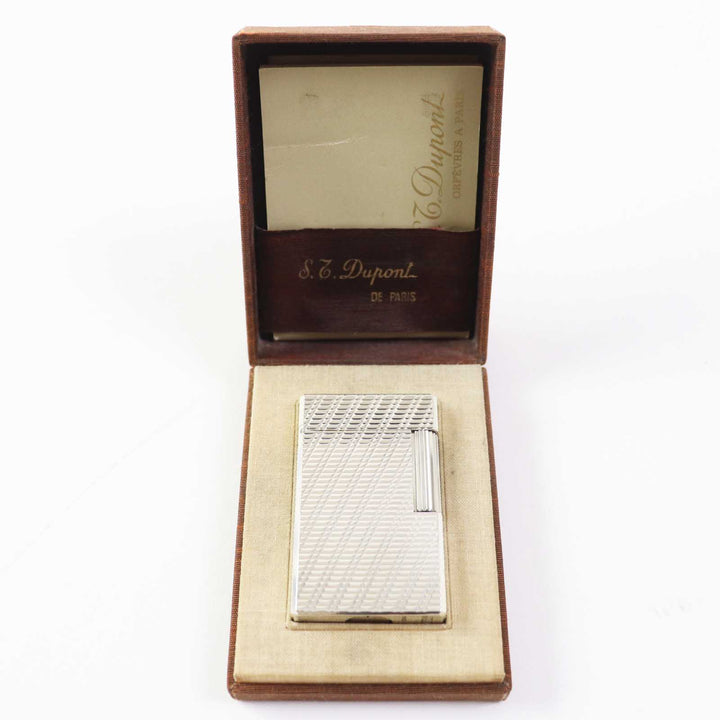 【ドンドン見直し】外装美品◎Dupont デュポン ライン1 ロング スクエア型 ローラー式 ガスライター 箱付 仏製 メンズ 着火不可
