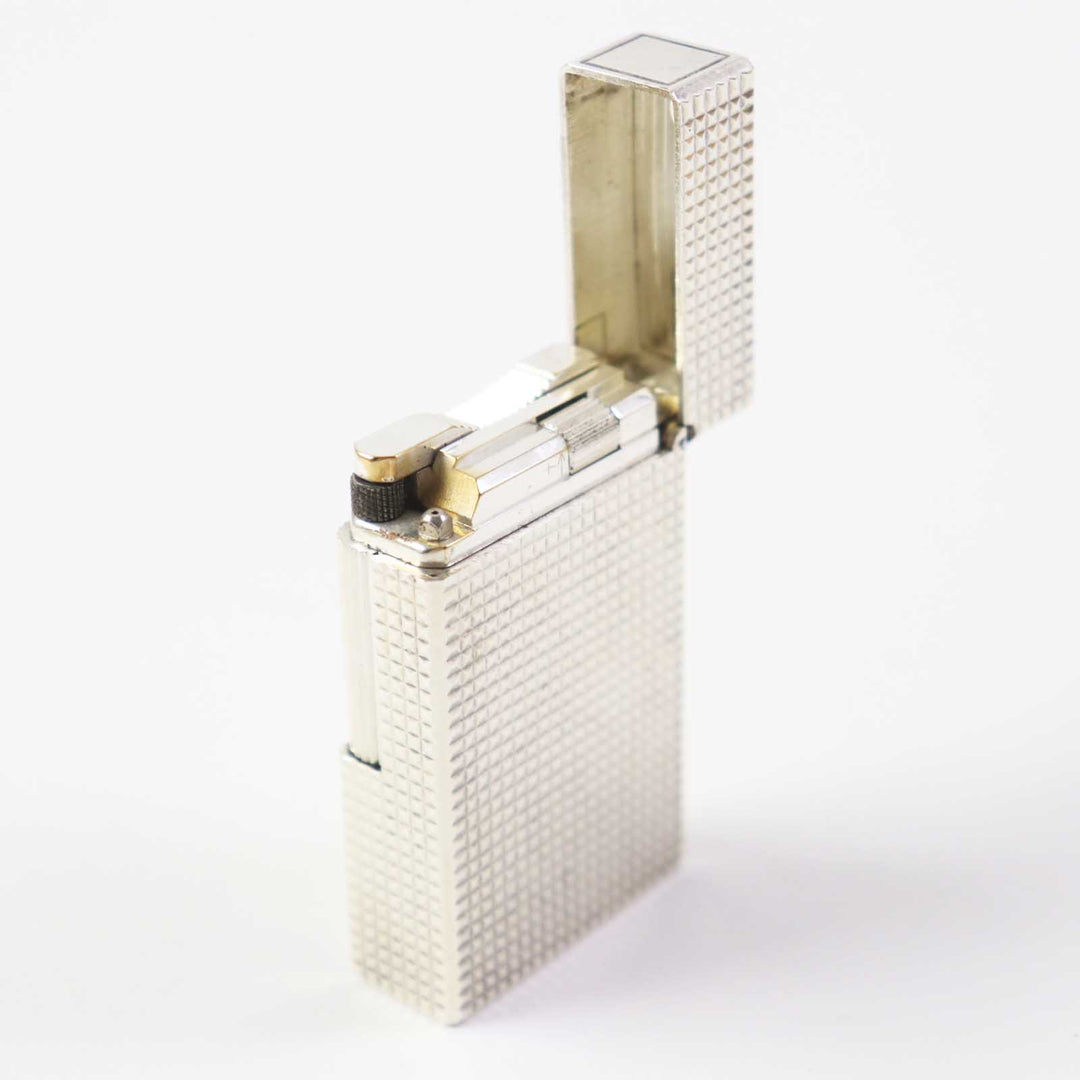 【ドンドン見直し】外装美品◎Dupont デュポン ライン1 ロング ダイヤモンドヘッド ローラー式 スクエア型 ガスライター 着火不可