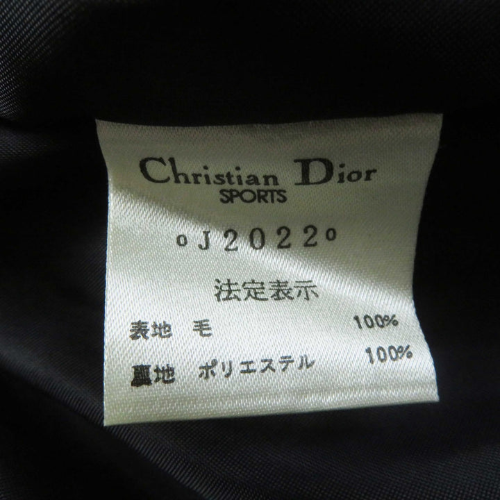 極美品◎Christian Dior クリスチャンディオール ヴィンテージ ウール 100％ チェック柄 ブルゾン パープル系 M レディース