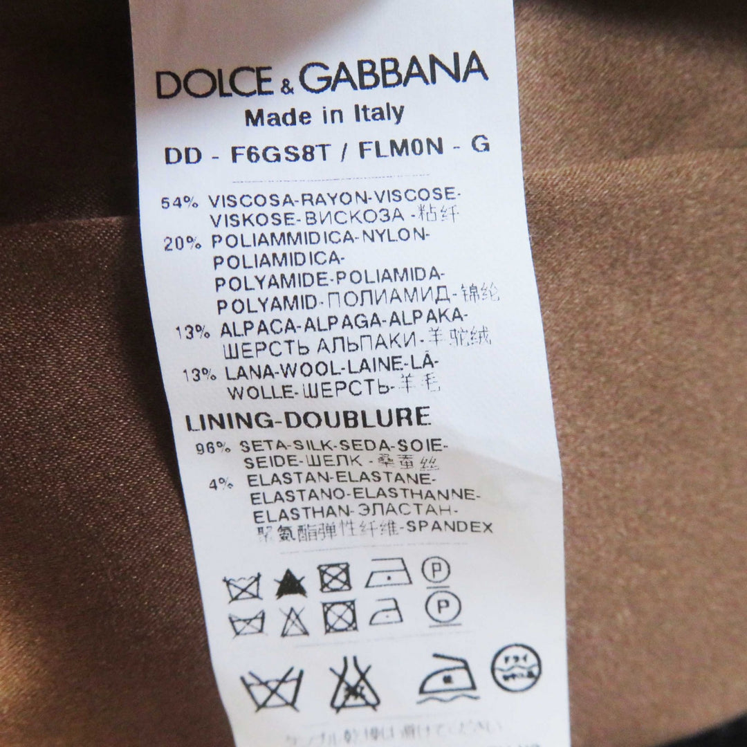 未使用品◎DOLCE&amp;GABBANA ドルチェ＆ガッバーナ レース×チェック ドッキング ワンピース ブラック ブラウン 36 伊製 正規品 レディース