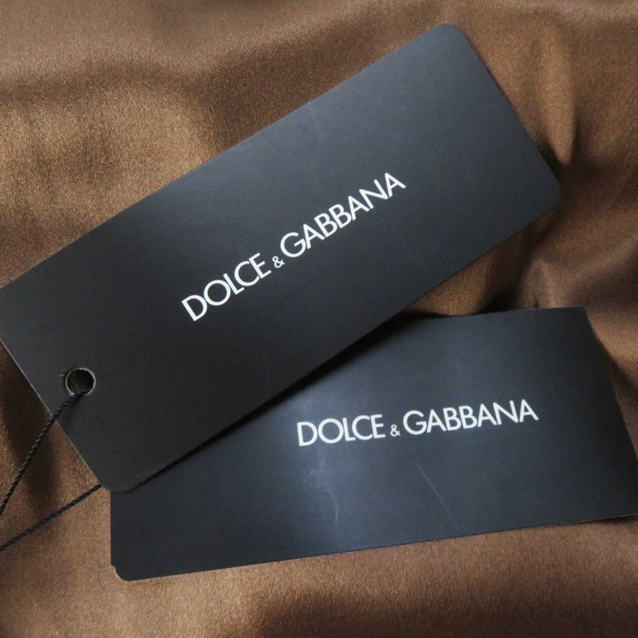 未使用品◎DOLCE&amp;GABBANA ドルチェ＆ガッバーナ レース×チェック ドッキング ワンピース ブラック ブラウン 36 伊製 正規品 レディース