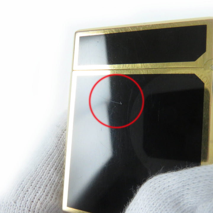 【ドンドン見直し】外装良品☆Dupont デュポン ライン1 ショート ラッカー スクエア ローラー式 ガスライター 仏製 着火不可