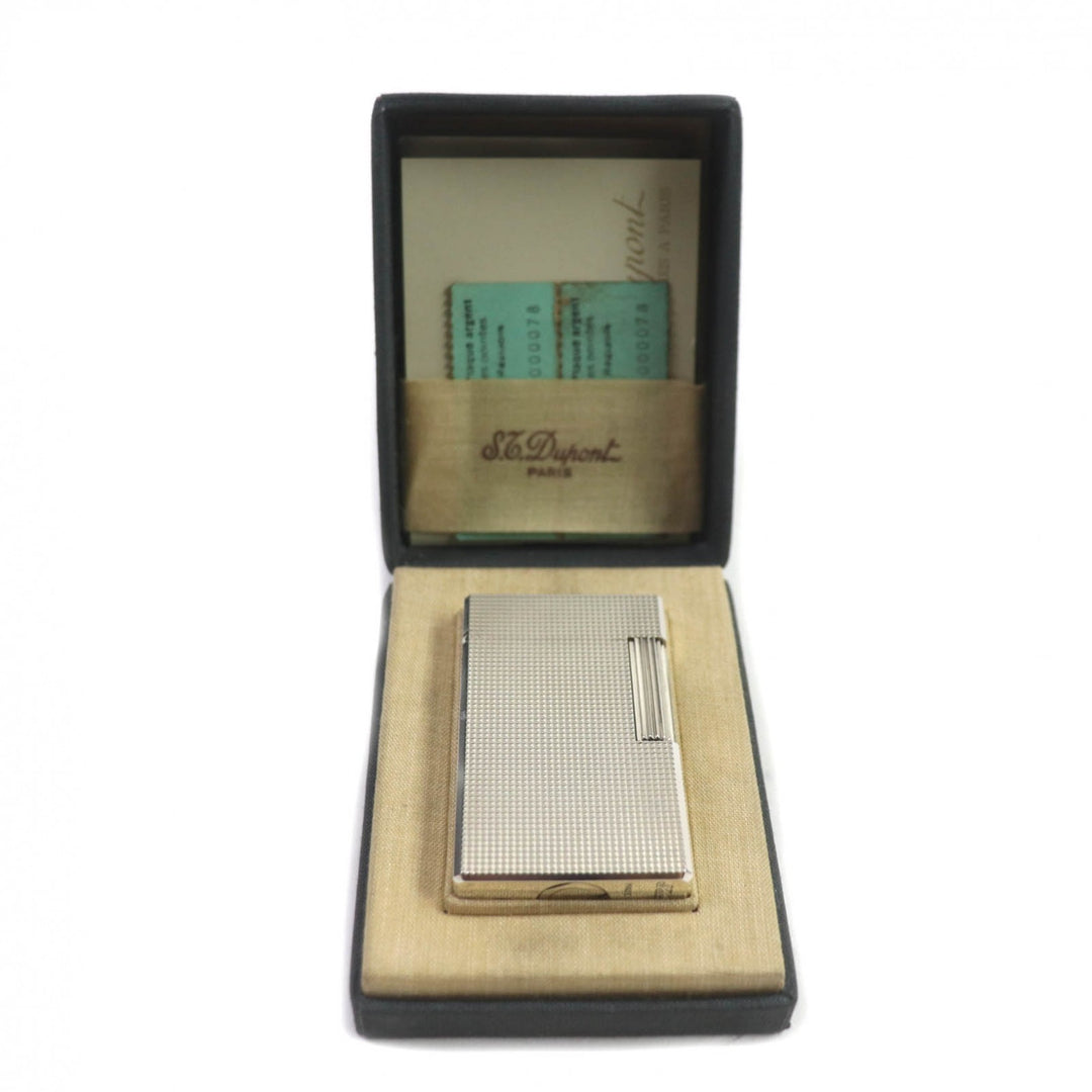 【ドンドン見直し】外装極美品★Dupont デュポン ライン1 ロング ダイヤモンドヘッド ローラー式 ガス ライター ケース付 仏製 着火不可