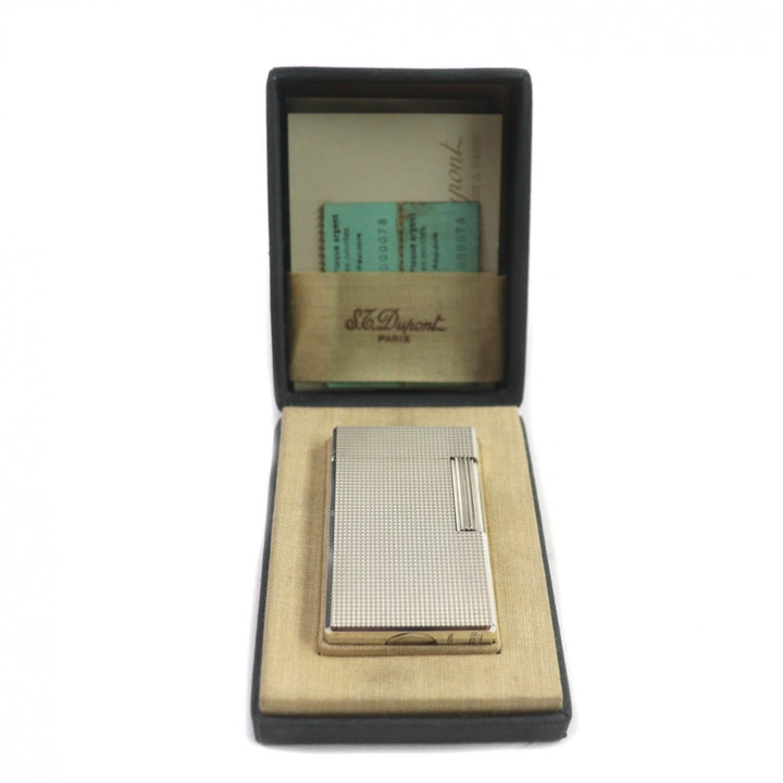 【ドンドン見直し】外装極美品★Dupont デュポン ライン1 ロング ダイヤモンドヘッド ローラー式 ガス ライター ケース付 仏製 着火不可