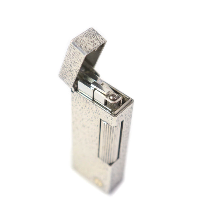 【ドンドン見直し】外装美品★Dunhill ダンヒル スクエア ローラー式 ガス ライター シルバー ゴールド スイス製 メンズ 着火不可