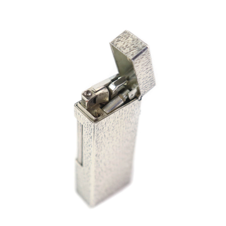 【ドンドン見直し】外装美品★Dunhill ダンヒル スクエア ローラー式 ガス ライター シルバー ゴールド スイス製 メンズ 着火不可