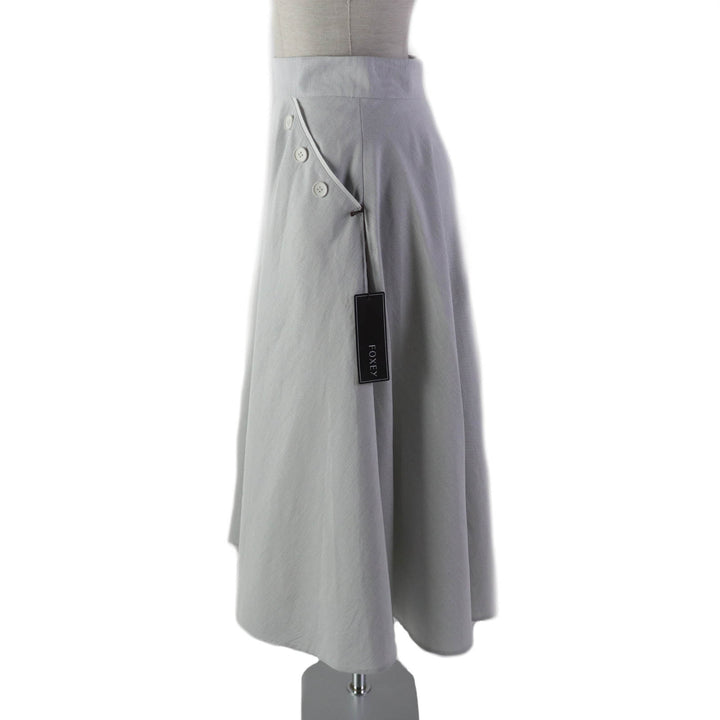 【ドンドン見直し】未使用品★フォクシー 定価121000円 43453 JURA ストライプ柄 マリン フレアスカート 38 ガーメント付 正規